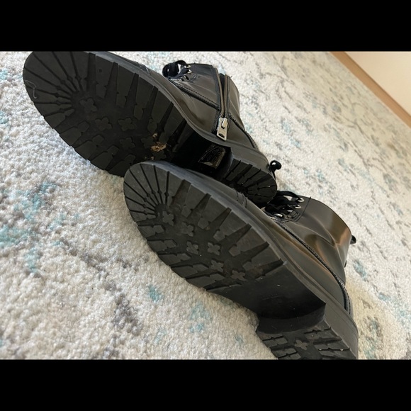 Black all saints combat boots - Picture 3 of 3